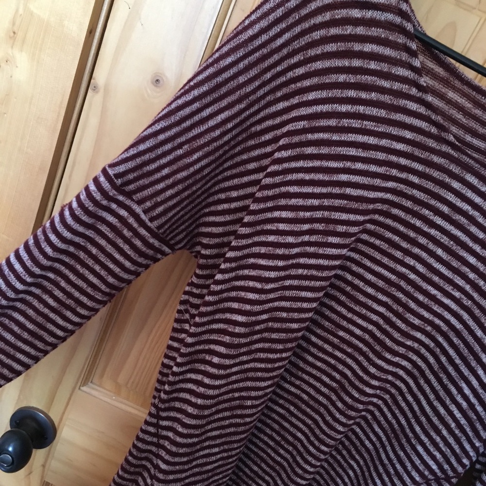 Burgundy striped sweater